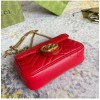 GUCCI MARMONT MATELASSE LEATHER SUPER MINI BAG 476433 DSVRT 6433 (19.5*10.2*5.1cm)