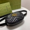 GUCCI MARMONT QUILTED LEATHER BELT BAG 476434 DSVRT 5729 DX (18*11*15cm)