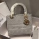 DIOR MEDIUM LADY D-LITE BAG M0565OREY_M950 (24cm*20cm*11cm)