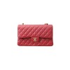 CHANEL CLASSIC FLAP SMALL RED CAVIAR LEATHER GOLD HARDWARE (23*14.5*6cm)