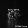 CHROME HEARTS SQUARE CEMETERY CROSS RING