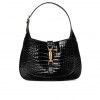 GUCCI JACKIE 1961 CROCODILE SMALL SHOULDER BAG 636709 EV40G 1000  (28*19*4.5cm)