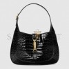 GUCCI JACKIE 1961 CROCODILE SMALL SHOULDER BAG 636709 EV40G 1000  (28*19*4.5cm)