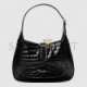 GUCCI JACKIE 1961 CROCODILE SMALL SHOULDER BAG 636709 EV40G 1000  (28*19*4.5cm)