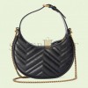 GUCCI GG MARMONT HALF-MOON-SHAPED MINI BAG 699514 DTDHT 1000 (21*11*5cm)