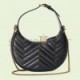 GUCCI GG MARMONT HALF-MOON-SHAPED MINI BAG 699514 DTDHT 1000 (21*11*5cm)