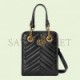 GUCCI GG MARMONT MATELASSÉ MINI BAG 696123 DTDHT 1000 (19*16*7cm）