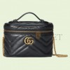 GUCCI GG MARMONT MINI TOP HANDLE BAG ‎699515 DTDHT 1000 (6.3*4.1*5.9cm)