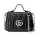 GUCCI GG MARMONT MINI TOP HANDLE BAG ‎583571 UM8AN 1000 (21*15.5*8cm)