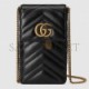 GUCCI GG MARMONT MATELASSÉ MINI BAG 672251 DTDHT 1000 （20*10*3.5cm）