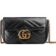 GUCCI GG MARMONT MATELASSÉ MINI BAG 446744 DTDIT 1000（23*14*6cm）