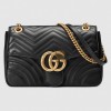 GUCCI GG MARMONT MEDIUM MATELASSÉ SHOULDER BAG 443496 DTDIT 1000 （31*19*7cm）