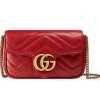 GUCCI GG MARMONT MATELASSÉ LEATHER SUPER MINI BAG 476433 DTDCT 6433 (16.5*10.2*5.1cm)