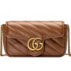 GUCCI GG MARMONT MATELASSÉ SUPER MINI BAG ‎476433 0OLFT 2535 （16.5*10.2*5.1cm）