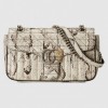 GUCCI GG MARMONT SMALL PYTHON SHOULDER BAG‎443497 L4O7N 9535 (26*15*7cm)