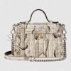 GUCCI GG MARMONT PYTHON MINI TOP HANDLE BAG ‎547260 L4O7N 9535 (8*6*3cm)