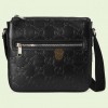 GUCCI GG EMBOSSED SMALL MESSENGER BAG ‎406410 1W3CN 1000 （26*23*3cm）