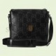 GUCCI GG EMBOSSED SMALL MESSENGER BAG ‎406410 1W3CN 1000 （26*23*3cm）