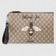 GUCCI BESTIARY POUCH WITH BEE 474137 G0KAN 8992 (30*20*1.5cm)