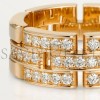 CARTIER MAILLON PANTHÈRE RING, 3 HALF DIAMOND-PAVED ROWS B4095300