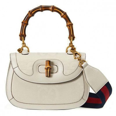 GUCCI BAMBOO 1947 MINI TOP HANDLE BAG ‎686864 10ODT 8454 （17*12*7.5cm)