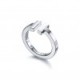 TIFFANY T SQUARE RING IN SILVER