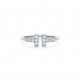 Tiffany T Diamond Wire Ring in 18k White Gold