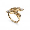 TIFFANY VICTORIA® VINE BYPASS RING IN YELLOW GOLD WITH DIAMONDS