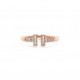 Tiffany T Diamond Wire Ring in 18k Rose Gold