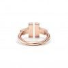 TIFFANY T WIRE RING IN ROSE GOLD WITH DIAMONDS AND MOTHER-OF-PEARL