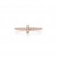 Tiffany T Diamond Wire Band Ring in 18k Rose Gold