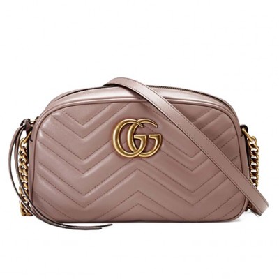 GUCCI GG MARMONT MATELASSÉ MINI BAG ‎448065 DTD1T 5729（18*12*6cm）