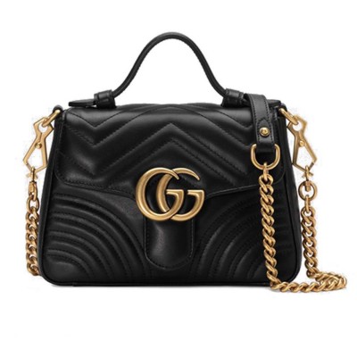 GUCCI GG MARMONT MINI TOP HANDLE BAG 547260 DTDIT 1000 (21*15*8cm)