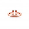 TIFFANY T SQUARE RING IN ROSE GOLD