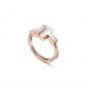 TIFFANY T WIRE RING IN ROSE GOLD WITH MOTHER-OF-PEARL