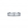 Tiffany T Narrow Pavé Diamond Ring in 18k White Gold