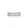 Tiffany T Narrow Pavé Diamond Ring in 18k White Gold