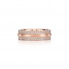 TIFFANY T WIDE PAVÉ DIAMOND RING IN 18K ROSE GOLD