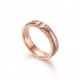 Tiffany T Narrow Pavé Diamond Ring in 18k Rose Gold