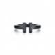 TIFFANY T SQUARE RING IN BLACK-COATED STEEL