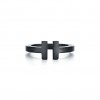 TIFFANY T SQUARE RING IN BLACK-COATED STEEL