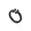 TIFFANY T SQUARE RING IN BLACK-COATED STEEL