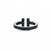 TIFFANY T SQUARE RING IN BLACK-COATED STEEL