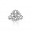 TIFFANY VICTORIA® KEY TOP RING IN PLATINUM WITH DIAMONDS