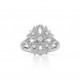 TIFFANY VICTORIA® KEY TOP RING IN PLATINUM WITH DIAMONDS