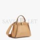 FENDI PEEKABOO MINI - BEIGE LEATHER BAG 8BN244AHJWF1F1L (23*18*11cm)