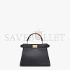 FENDI PEEKABOO ISEEU PETITE - BLACK PADDED NAPPA LEATHER BAG 8BN335ABVEF0KUR (20*15.5*11cm)