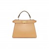 FENDI PEEKABOO ISEEU PETITE - BEIGE PADDED NAPPA LEATHER BAG 8BN335ABVEF15KR (20*15.5*11cm)