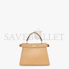 FENDI PEEKABOO ISEEU PETITE - BEIGE PADDED NAPPA LEATHER BAG 8BN335ABVEF15KR (20*15.5*11cm)