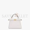 FENDI PEEKABOO ISEEU PETITE - WHITE PADDED NAPPA LEATHER BAG 8BN335ABVEF0QVL (20*15.5*11cm)